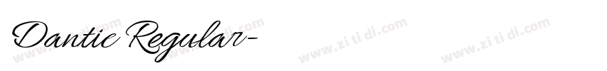 Dantic Regular字体转换